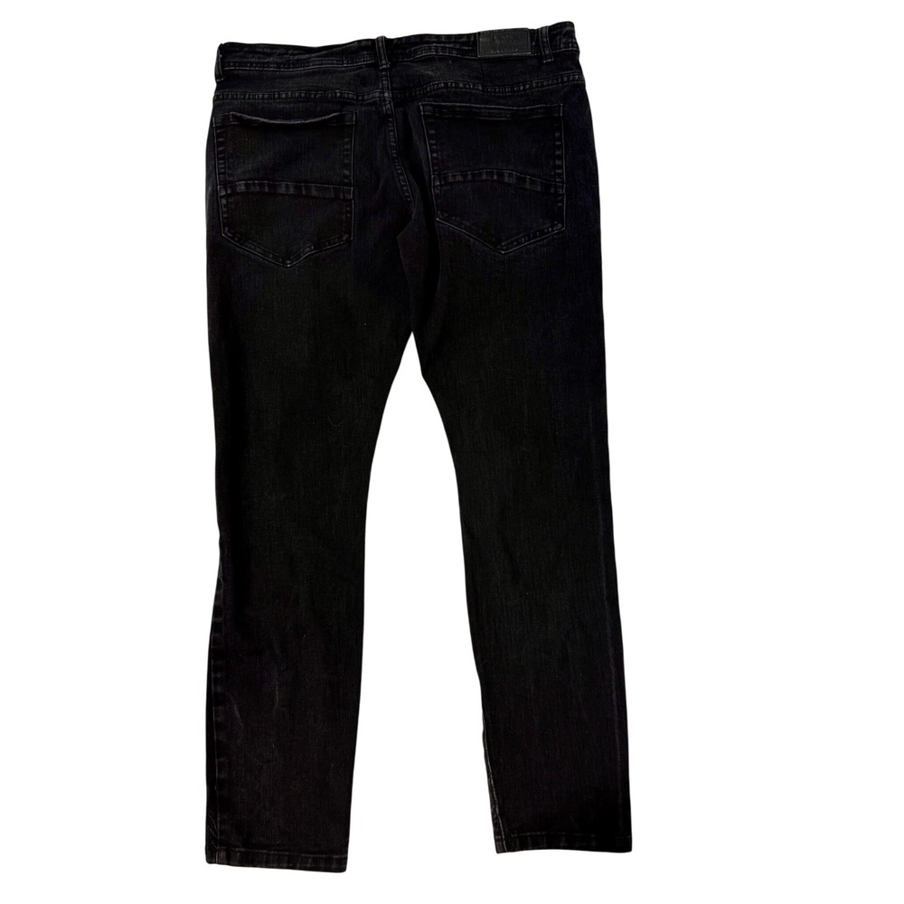 Motive Black Denim‎ Jeans Men's Size 38/32 Embellished Crosses Flame Detail